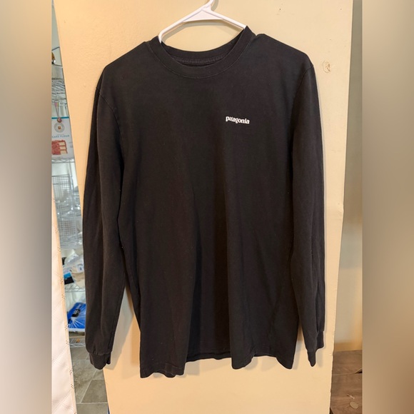 Patagonia Other - Patagonia P-6 Logo Long Sleeve Responsibili-Tee Black Organic Recycled